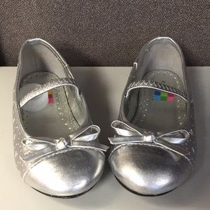 Healthtex girls slip-on shoes silver
